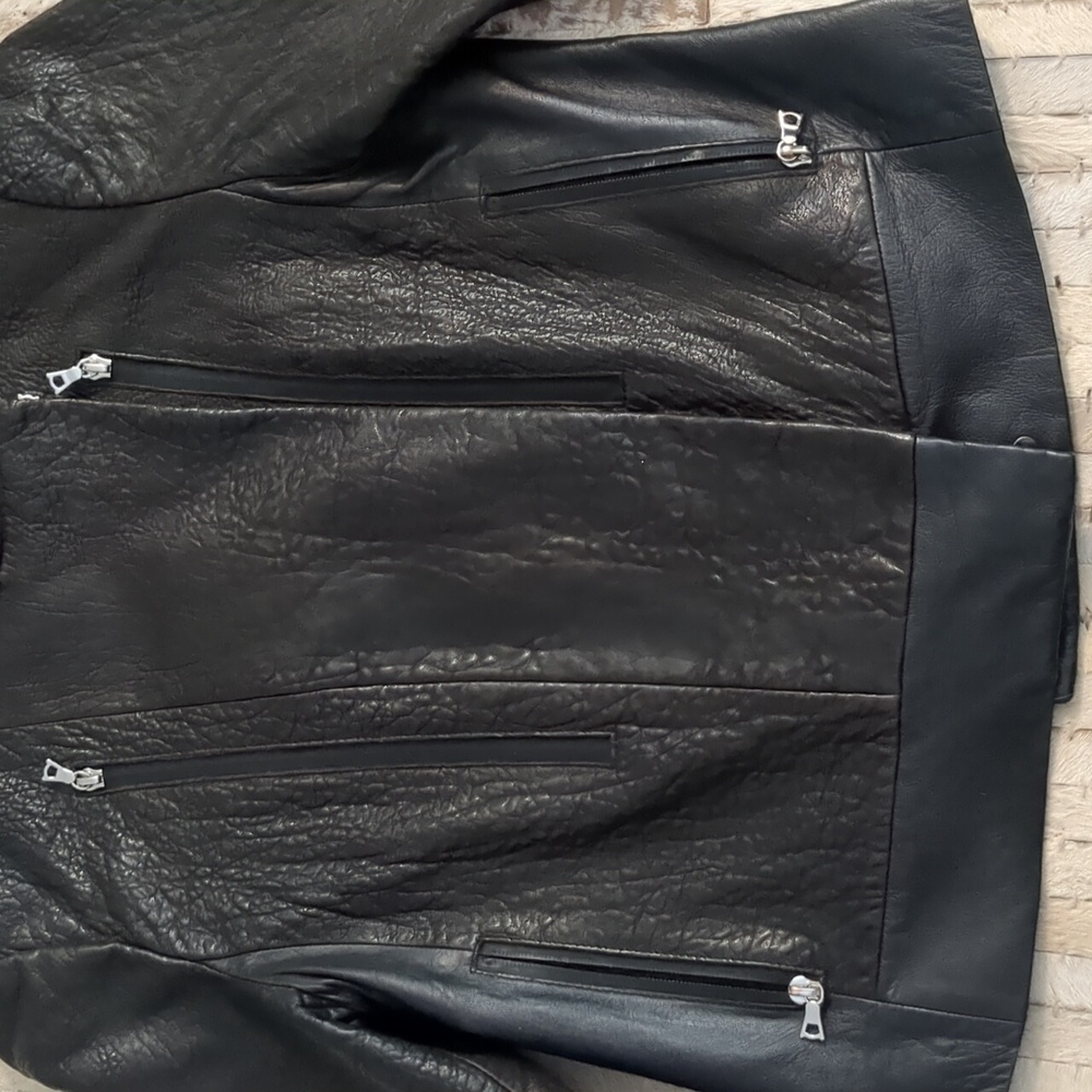 J Brand 100% Lamb Leather Biker Jacket - Picture 6 of 10